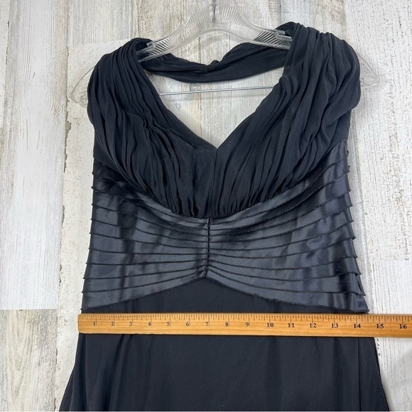Vintage Y2K Halter Neck Dress by TADASHI Black Sz 6 Made In USA Party Cocktail - Picture 9 of 11